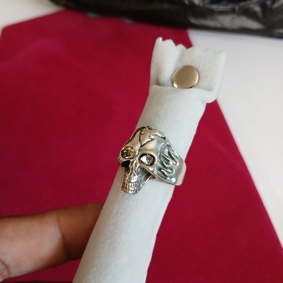 Skull Ring Sterling Silver.925 - Picture 2 of 4